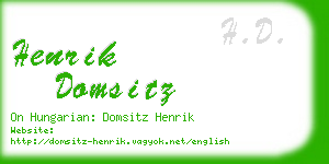 henrik domsitz business card